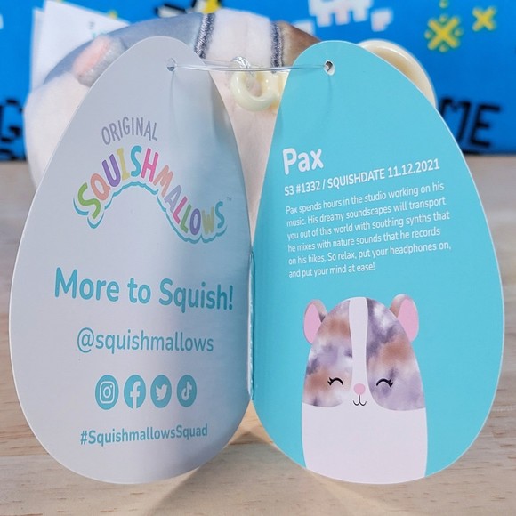 Squishmallow Pax the Hamster 3.5" Clip UltraSoft Stuffed Animal Toy Plush NWT - Picture 11 of 12